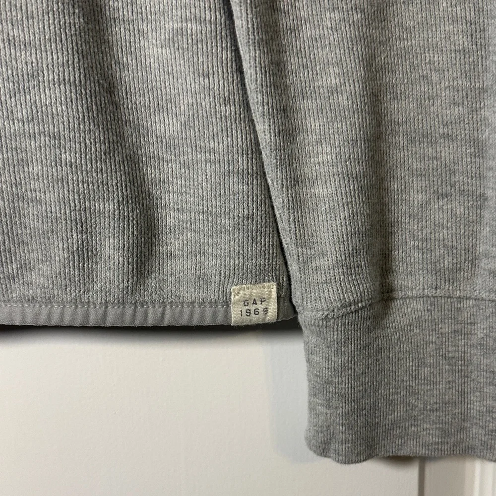 GAP Kids 1969 Quarter Zip Pullover Boys XXL 13–14 Gray Red Blue